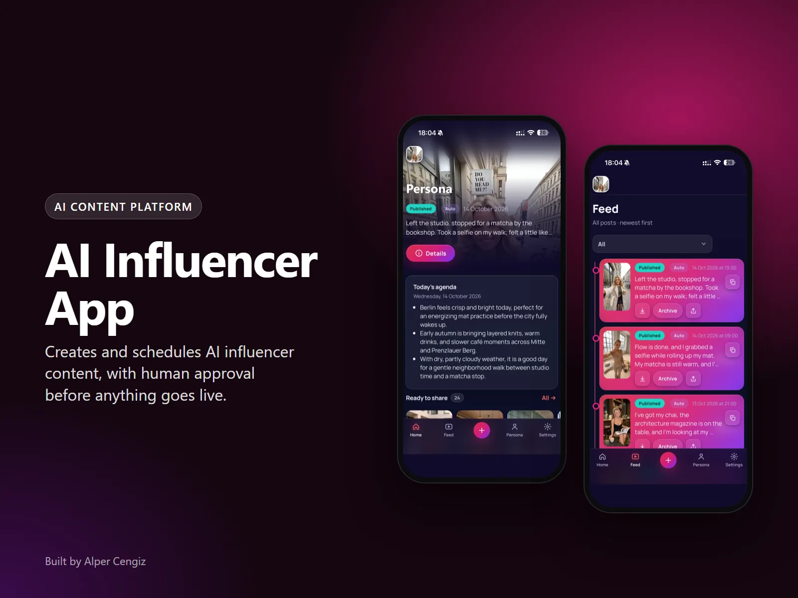 AI Influencer App – AI content platform
