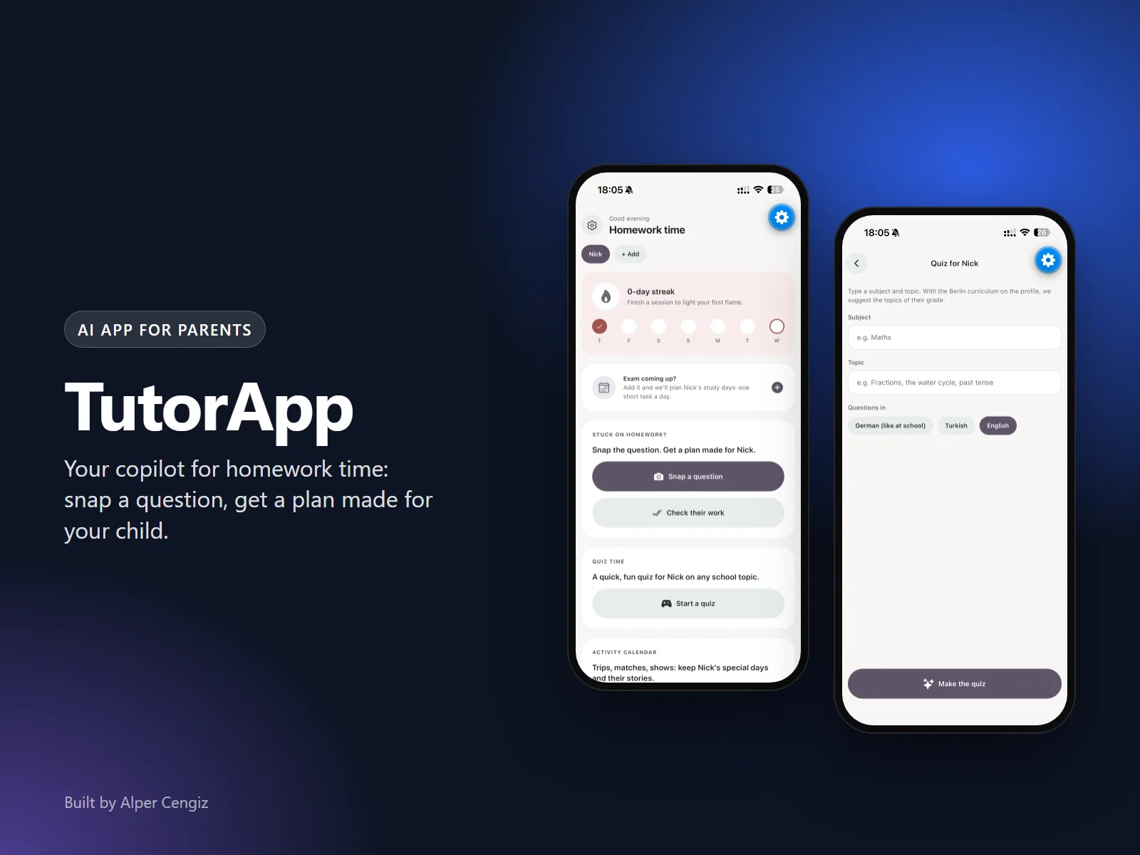 TutorApp – AI app for parents