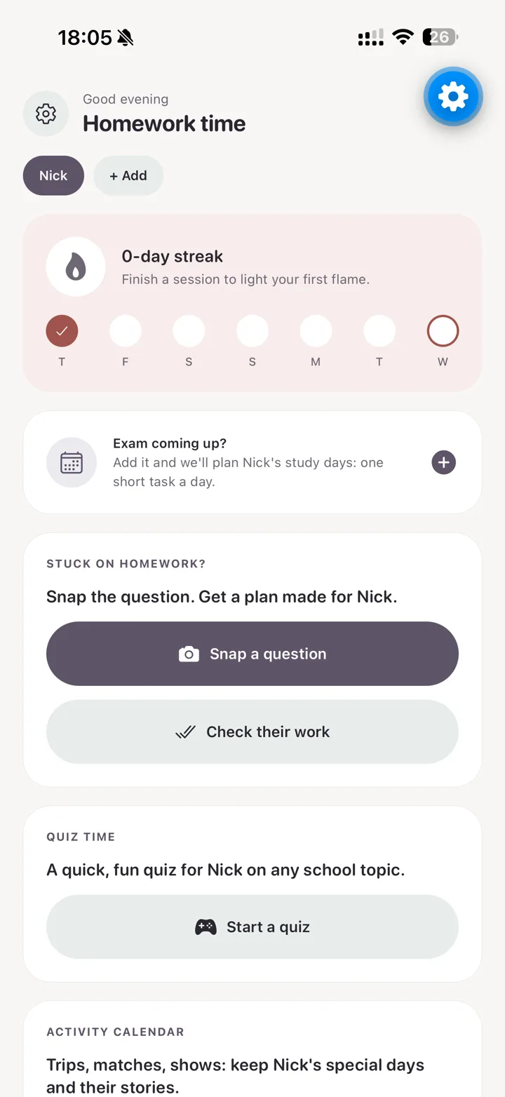 TutorApp screen 1
